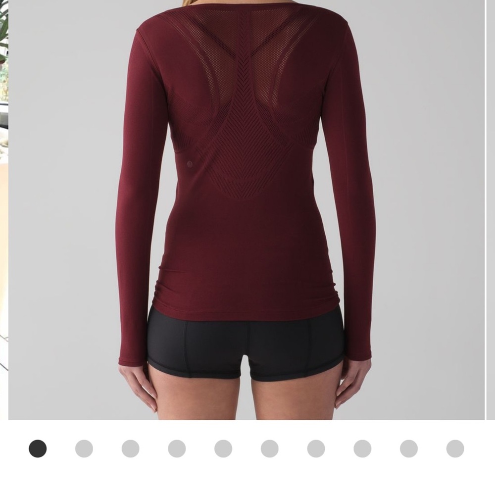 Lululemon Athletica Long Sleeve Tee - Burgundy